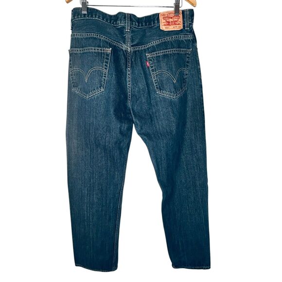 NEW Levi 559 Jeans W 36 L 34 Blue Denim Relaxed Straight Leg Mens Deep Pockets - Picture 4 of 10